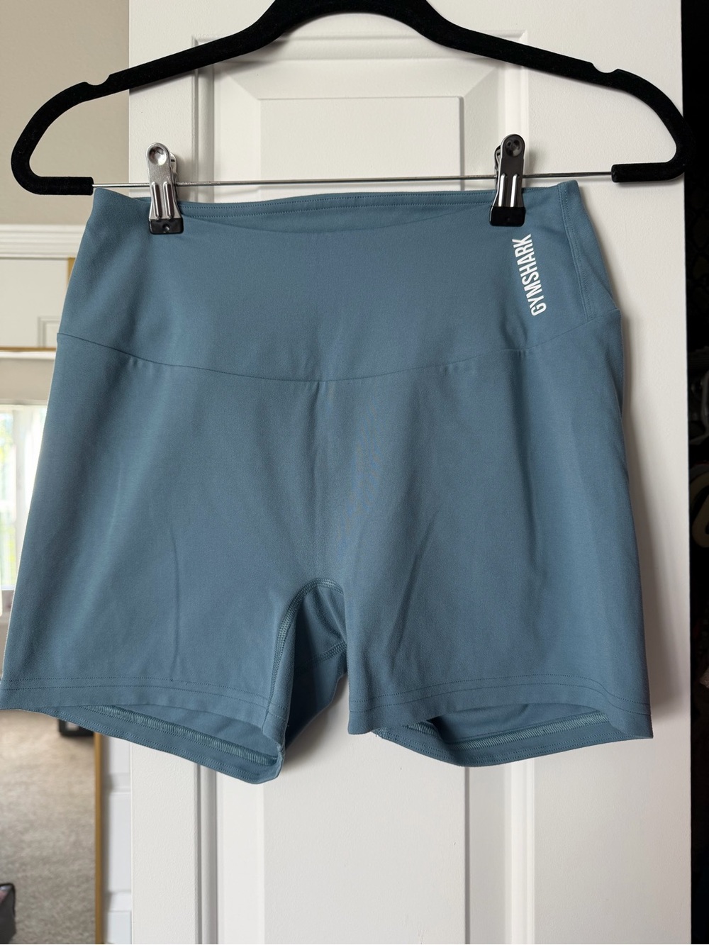 Gymshark High-Rise Slate Blue Bike Shorts